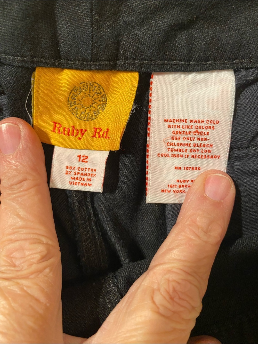 Ruby Rd. Black Wide Straight-Leg Pants 12 (RZ) - Picture 5 of 8